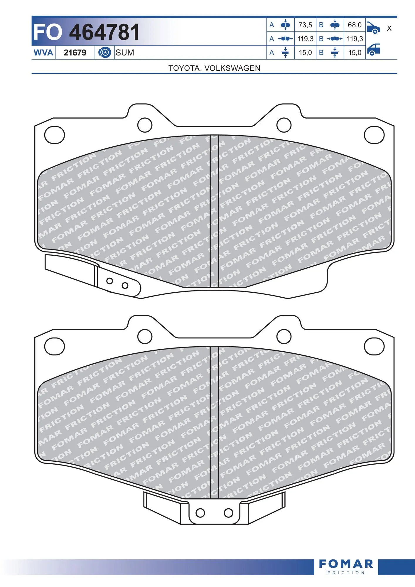 Brake Pad Set, disc brake